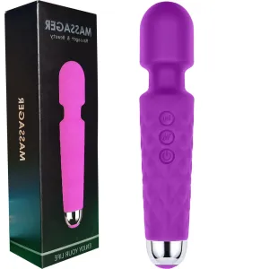 Bebuzzed Chubby Wand USB Rechargeable Vibrator Purple