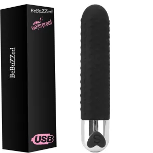 Bebuzzed Cloe Bullet G Spot Textured Dots Vibrator USB Rechargeable Black