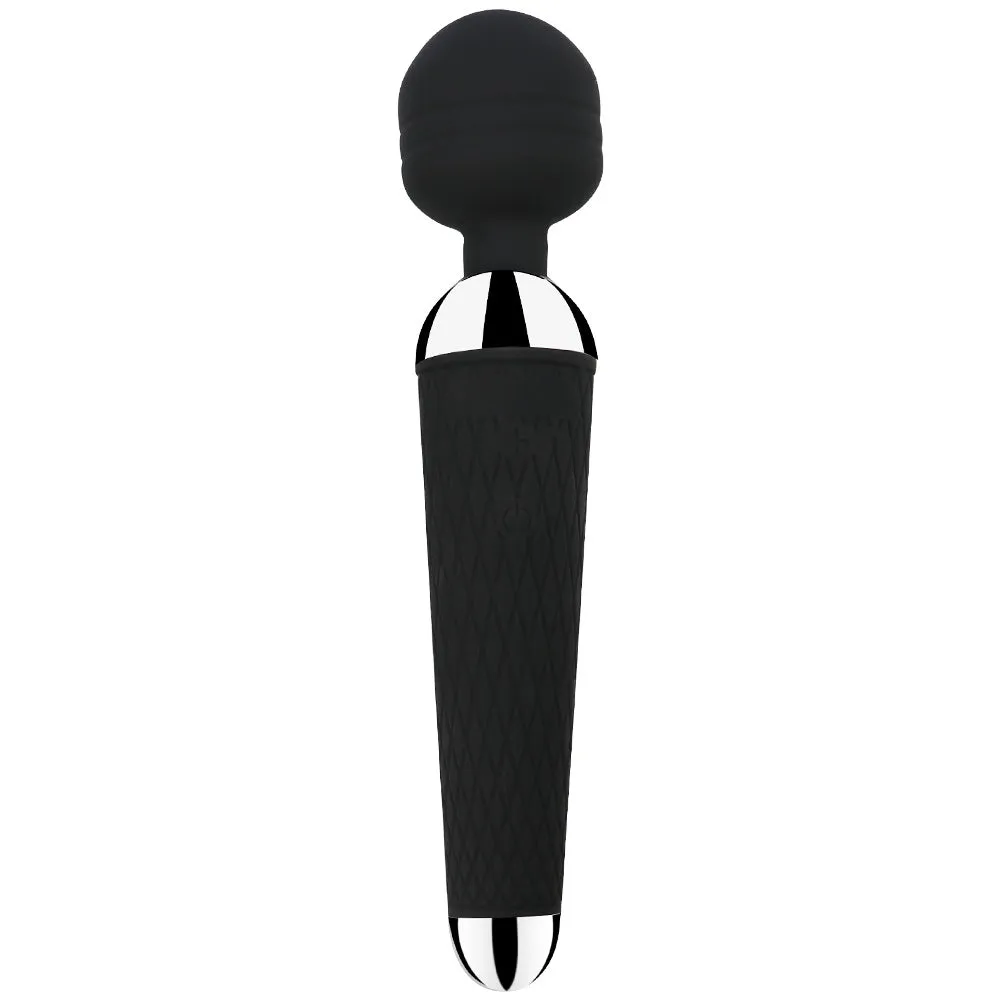 BeBuZZed Wafer Wand USB Rechargeable Vibrator Black