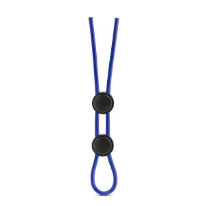 Blush Stay Hard Vibrating Reusable Cock Ring - Blue