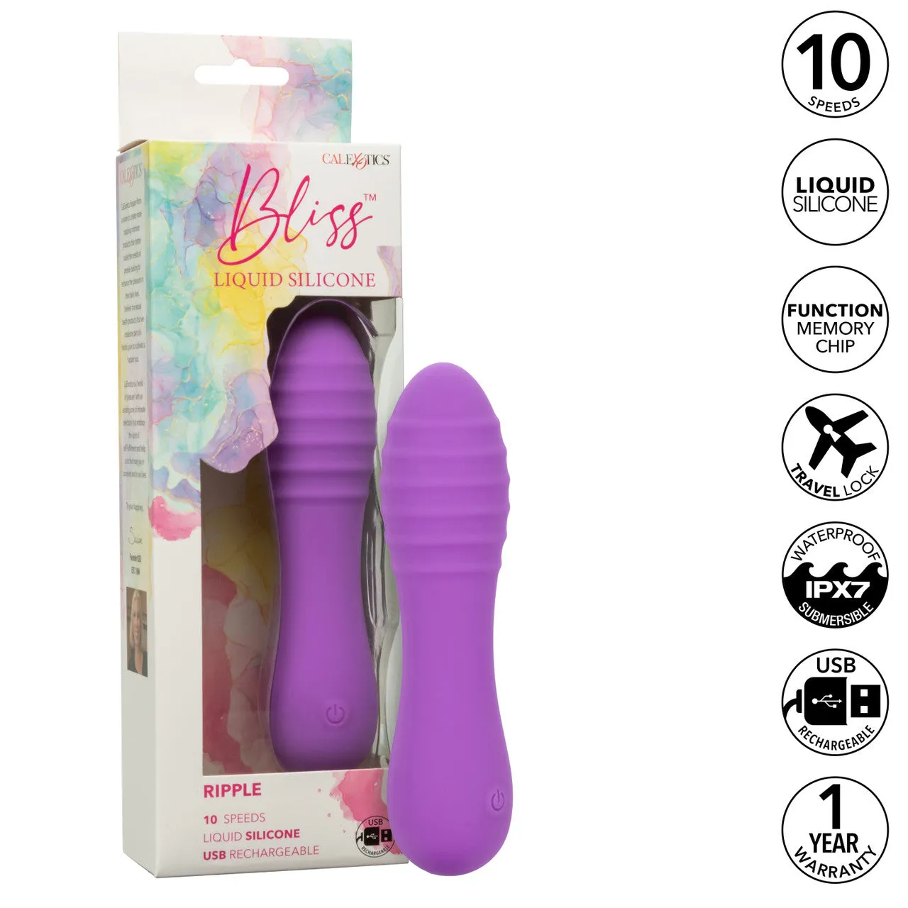 CalExotics Bliss Liquid Silicone Ripple G Spot Vibrator