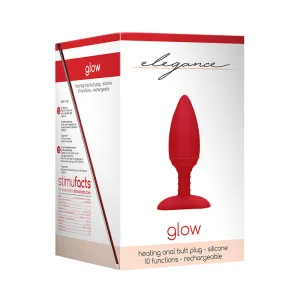 Elegance Heating Rechargeable Butt Plug - Red