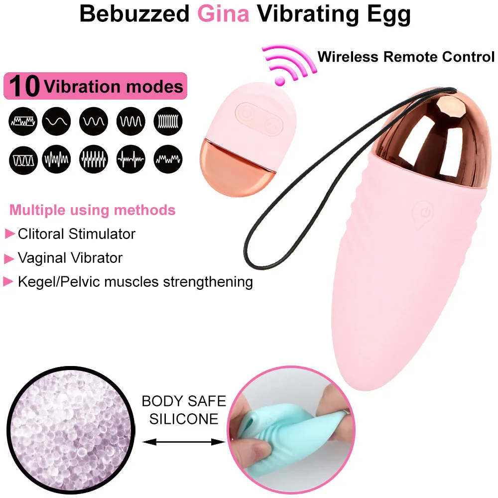 Gina Wireless Vibrating Egg Kegel Ball Ben Wa Vibrator Pink