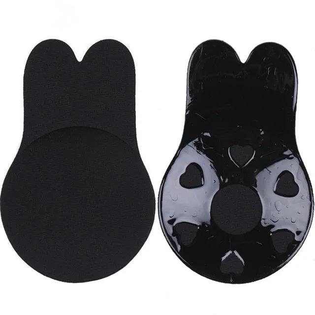 Queenral Dropshipping Invisible Bra Women Strapless Bra Adhesive Sticky Push Up Bras For Women Rabbit Brassiere Lingerie Bra