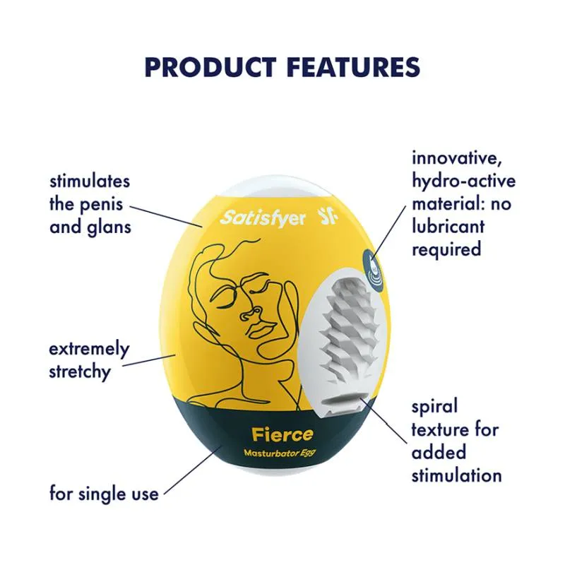 Satisfyer Masturbator Egg Fierce Male 3D Stroker