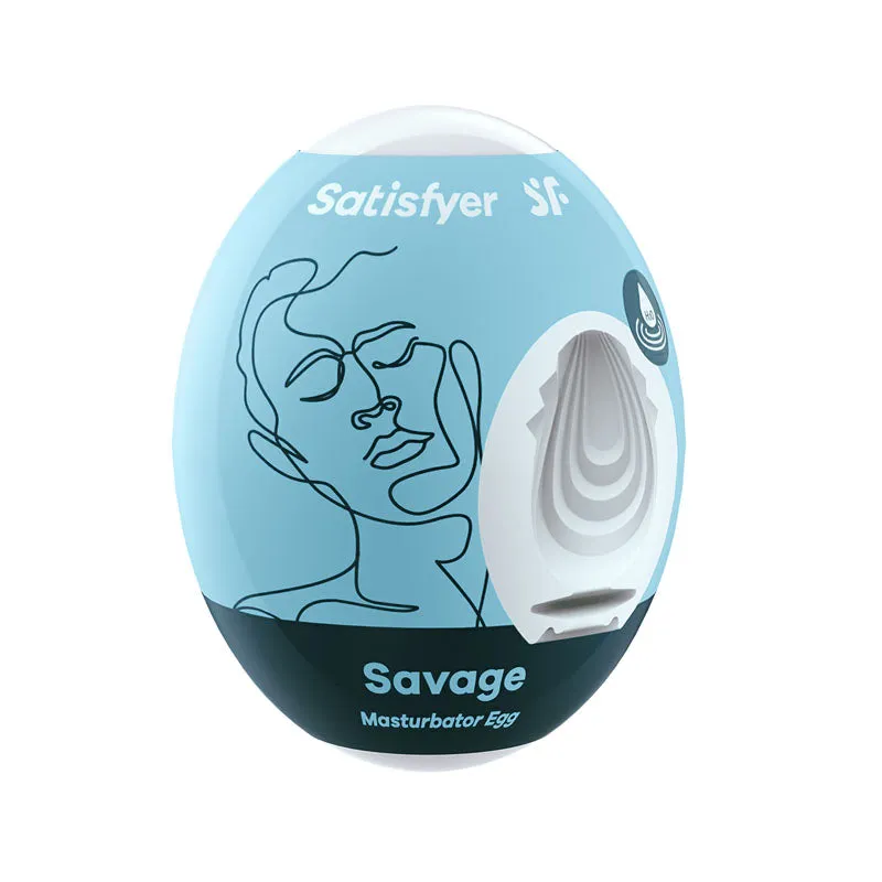 Satisfyer Masturbator Egg - Savage Male 3D Stroker