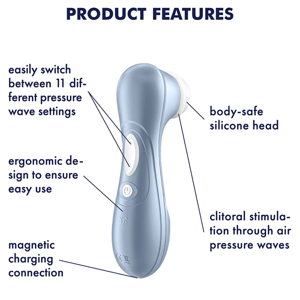Satisfyer Pro 2 G2 Clitoral Stimulator Clit Sucker Air Pulse Vibrator Blue