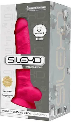 SILEXD Model 1 Realistic 8 Silicone Dildo Balls Suction Cup PINK