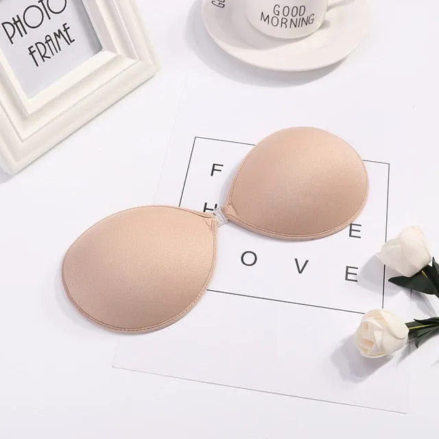 Silicone Bra Invisible Push Up Sexy Strapless Bra Stealth Adhesive Backless Breast Enhancer For Women Sticky Wedding Bikini Bras