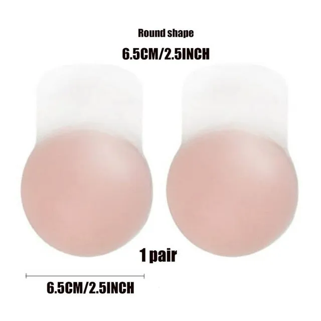 Strapless Push Up Bra Pad Self Adhesive Nipple Cover Breast Lift Tape Pasties Reusable Silicone Invisible Enhancers Adhesive Bra