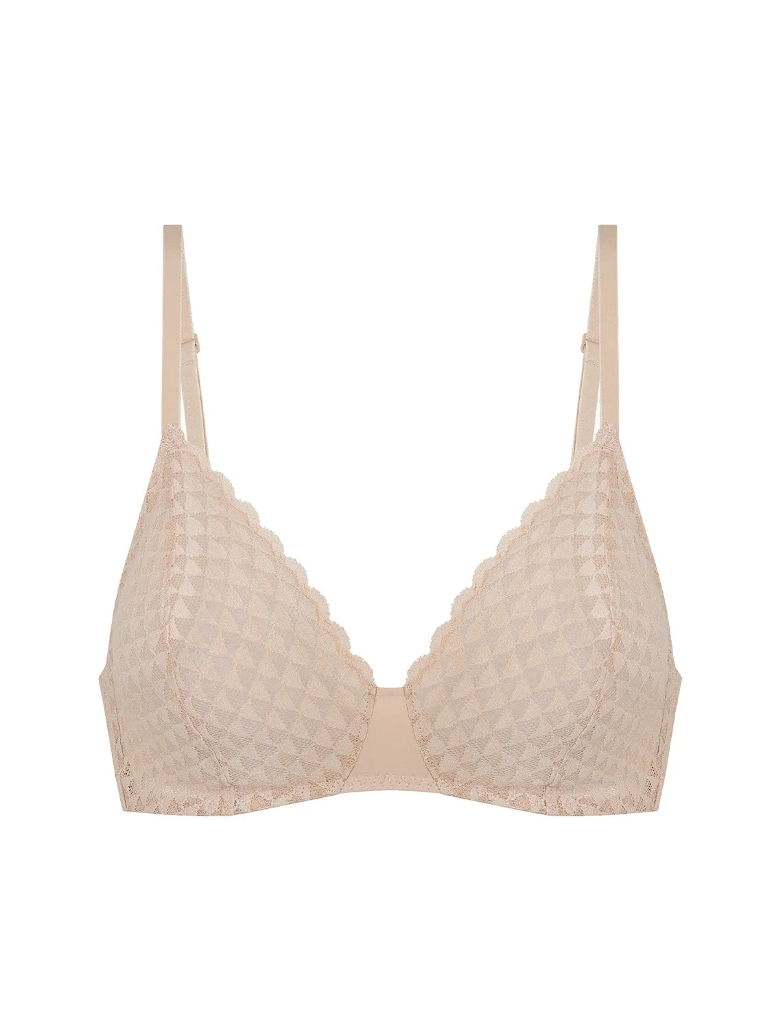 Subtile Wireless Triangle Bra - Peau Rose
