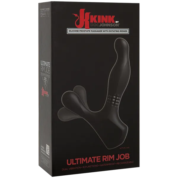Ultimate Rim Job - Silicone Prostate Massager With Rotating Ridges