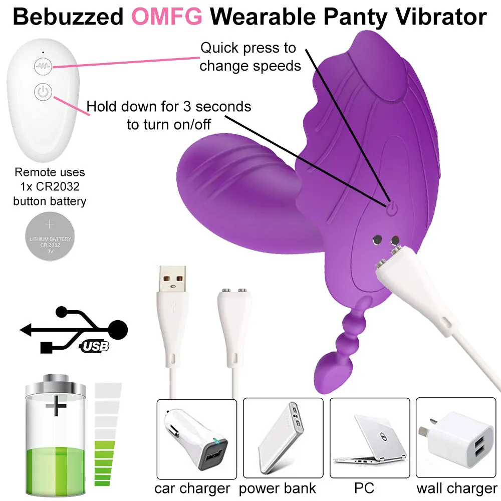 Wearable Panty TRIPLE G-Spot Vibrator Clitoral Stimulator Remote Couples Sex Toy