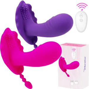 Wearable Panty TRIPLE G-Spot Vibrator Clitoral Stimulator Remote Couples Sex Toy